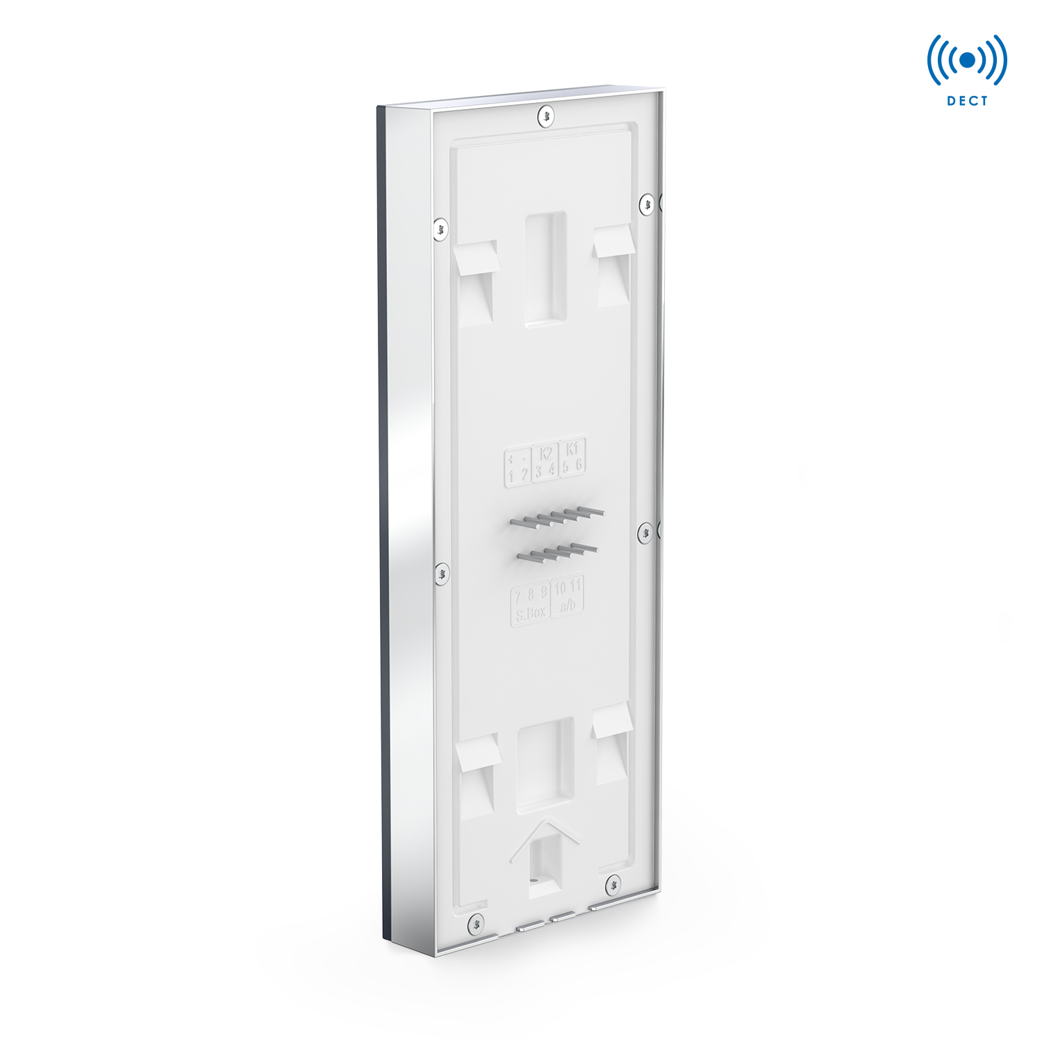 DoorLine Slim DECT Türsprechanlage in Anthrazit Rückansicht