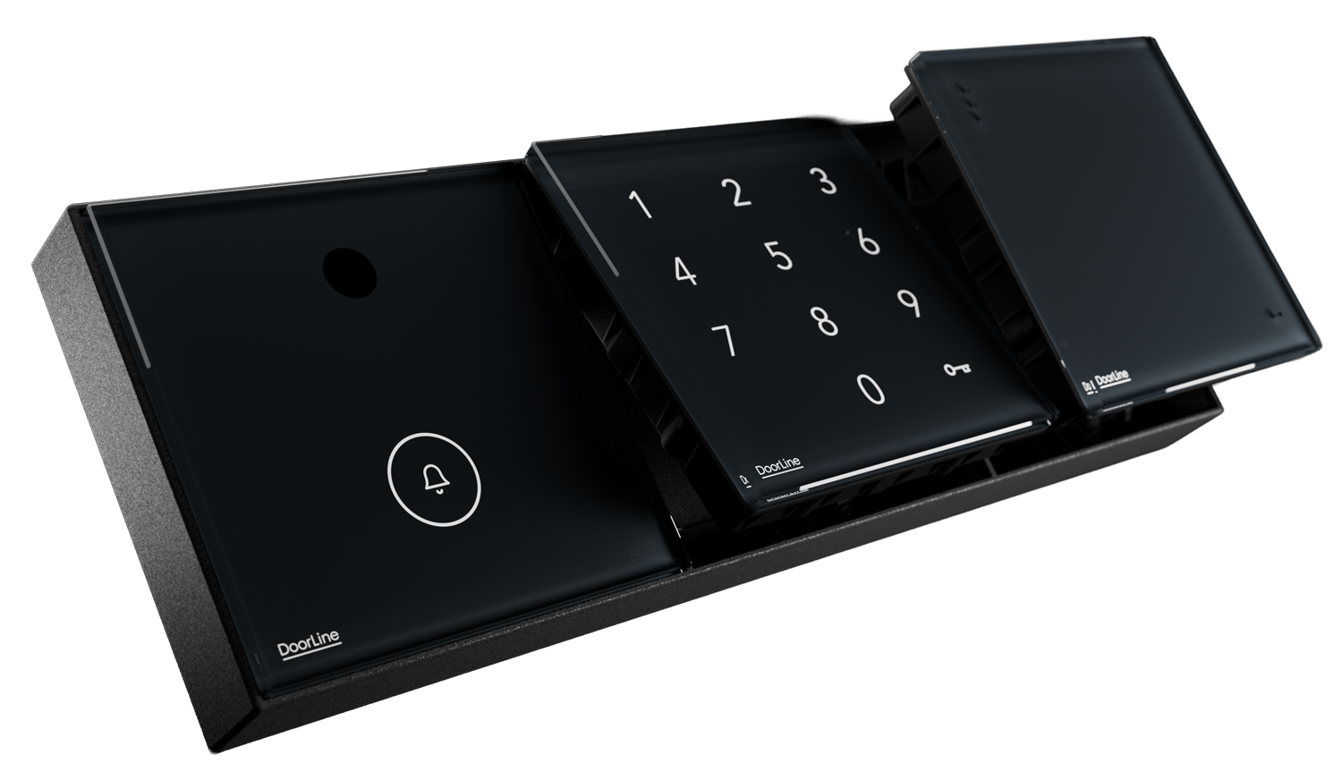 DoorLine Modular – 3-fach-Rahmen mit Snap, Key und Cover Modul