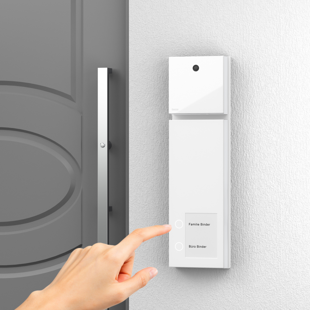 DoorLine Slim DECT | Funk-Türsprechanlage für DECT-Router | FRITZ!Box | 2 Taster | Rufweiterleitung |